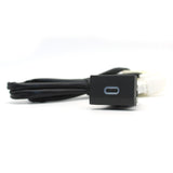 SCUMAXCON Schnelles Autoladegerät QC3.0 Typ C PD Dual-USB-Schnittstelle Buchse Autotelefon Schnellladeadapter Taste für VW Volkswagen POLO 11-13