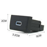 SCUMAXCON Schnelles Autoladegerät QC3.0 Typ C PD Dual-USB-Schnittstelle Buchse Autotelefon Schnellladeadapter Taste für VW Volkswagen POLO 11-13