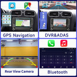 SCUMAXCON 7" Car Stereo Wireless Carplay Android Auto Android 13  Bluetooth GPS Navigation for VW Jetta Golf Passat Caddy Tiguan