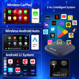 Ai Box Android 11 Upadate to Wireless CarPlay Android Auto 4+64G 4G LTE Wifi Google Play Store Youtube IPTV Netflix for Factory Wired Carplay Android Auto Cars
