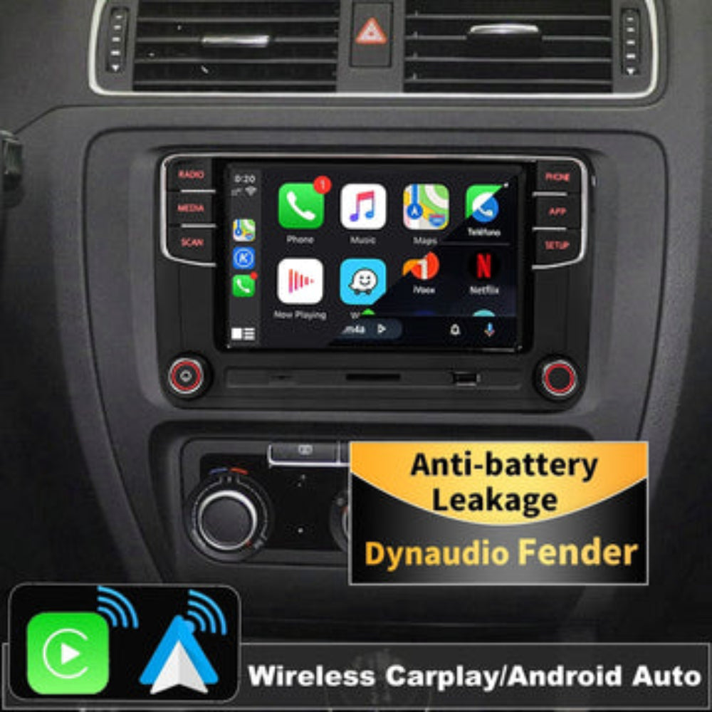 SCUMAXCON Car Stereo Carplay Android Auto MIB2 RCD360 Pro Bluetooth RVC USB  6.5 Touchscreen for VW Jetta Golf Tiguan Passat Caddy EOS Passat Touran