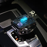 SCUMAXCON Crystal Schalthebelgriff Stick Head Beleuchtete Abdeckung mit RS Sline Aufkleber für Audi A4 A6 Q5 A5 Q7 Q8 A8 Innenzubehör