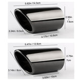 SCUMAXCON 1Set Stainless Steel Car Exhaust Muffler Tip Pipes Covers for Audi A1 A3 A4 TT 2009-2015 / VW Volkswagen PASSAT TIGUAN 2012-2015