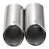 SCUMAXCON 1Set Stainless Steel Car Exhaust Muffler Tip Pipes Covers for Audi A1 A3 A4 TT 2009-2015 / VW Volkswagen PASSAT TIGUAN 2012-2015