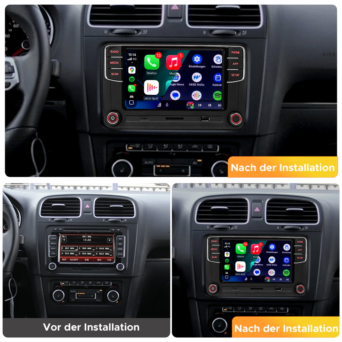 SCUMAXCON RCD360 PRO2 PRO3 3S Wireless Carplay Android Auto OPS Für VW ...