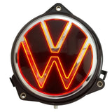 SCUAMXCON 1PC Illuminated Rear Logo Flip Cover for VW - 7 Single Colors for Passat B6/B7/B8 T-Roc EOS Beetle Variant Golf 6 POLO 2011-2020