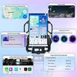 SCUMAXCON 17.2 inch Touch Screen Upgrade Android Car Radio for Chevrolet Silverado GMC Sierra 2019-2023 Android 14 Carplay Android Auto GPS Navigation