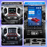 SCUMAXCON 17.2 inch Touch Screen Upgrade Android Car Radio for Chevrolet Silverado GMC Sierra 2019-2023 Android 14 Carplay Android Auto GPS Navigation