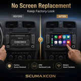 Interface sans fil SCUMAXCON CarPlay et Android Auto compatible avec les moniteurs OEM 7'' RNS510 de VW Volkswagen Skoda SEAT (Phaeton, Golf, Jetta, Passat, Tiguan, Octavia). Kit de mise à niveau audio sans fil Bluetooth CarPlay et Android Auto. 