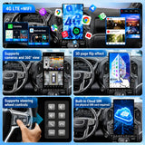 SCUMAXCON 17.2 inch Touch Screen Upgrade Android Car Radio for Chevrolet Silverado GMC Sierra 2019-2023 Android 14 Carplay Android Auto GPS Navigation