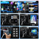 SCUMAXCON 15.6 Inch Touch Screen Android Wireless Carplay&Android Auto GPS Navigation Screen Upgrade Multimedia Player Car Radio Head Unit for GMC Sierra Chevrolet Silverado 2019 2020 2021 2022 2023