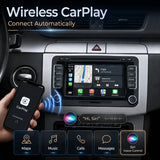 Interface sans fil SCUMAXCON CarPlay et Android Auto compatible avec les moniteurs OEM 7'' RNS510 de VW Volkswagen Skoda SEAT (Phaeton, Golf, Jetta, Passat, Tiguan, Octavia). Kit de mise à niveau audio sans fil Bluetooth CarPlay et Android Auto. 