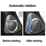 SCUMAXCON 3D-Rotating LED Ambient Glow Tweeter Speakers High-Frequency Audio Upgrade for Mercedes-Benz C/E/S/GLC-Class W205 W213 X253 W222