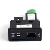 SCUMAXCON AUX Charging Port Modular for VW for Golf 7 MK7 USB Carplay Media AUX Socket Switch Button Interface Connector Adapter 5G0035222E Socket Connector
