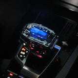 SCUMAXCON Crystal Schalthebelgriff Stick Head Beleuchtete Abdeckung mit RS Sline Aufkleber für Audi A4 A6 Q5 A5 Q7 Q8 A8 Innenzubehör
