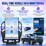SCUMAXCON 17.2 inch Touch Screen Upgrade Android Car Radio for Chevrolet Silverado GMC Sierra 2019-2023 Android 14 Carplay Android Auto GPS Navigation