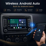 Interface sans fil SCUMAXCON CarPlay et Android Auto compatible avec les moniteurs OEM 7'' RNS510 de VW Volkswagen Skoda SEAT (Phaeton, Golf, Jetta, Passat, Tiguan, Octavia). Kit de mise à niveau audio sans fil Bluetooth CarPlay et Android Auto. 