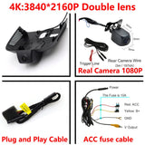 Scumaxcon 4K Wifi 3840*2160 Car DVR Dash Cam Camera Video Recorder For Mercedes Benz GLB X247 GLA H247 EQB X243 2019~2024