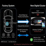 SCUMAXCON 12.3” Digital Instrument Cluster for Audi A4 2009-2012, Virtual Cockpit with Wireless Android Auto CarPlay, Retains Factory Motherboard, Real-Time TPMS & Live Data Display LCD Speedometer