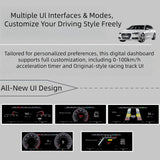 SCUMAXCON 12.3” Digital Instrument Cluster for Audi A4 2009-2012, Virtual Cockpit with Wireless Android Auto CarPlay, Retains Factory Motherboard, Real-Time TPMS & Live Data Display LCD Speedometer