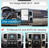 SCUMAXCON 14.4" Android Wireless Carplay Android Auto Car Radio for Dodge RAM 1500 2500 3500 2013-2018 Trucks Stereo Upgrade Tesla Style IPS GPS DSP