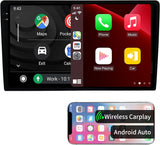 SCUMAXCON 9'/10" 2+32G 2K Car Stereo Android 13 Wireless CarPlay Android Auto Bluetooth WiFi USB GPS DSP GPS Navigation Universal