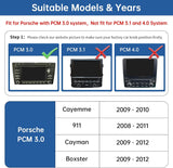 SCUMAXCON Wireless CarPlay Android Auto Mirrorlink Wireless CarPlay Interface Decoder For Porsche PCM 3.1 (2010–2016): Panamera, Macan, Cayenne, 911, Boxster, Cayman | For Porsche PCM 3.0 (2008–2012): Cayenne, 911, Cayman, Boxster