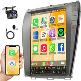 SCUMAXCON Wireless CarPlay & Android Auto Car Radio, Android 14 Octa-core, 12.8 Inch 1280×800 QLED Touch Screen Stereo, GPS Navigation with Backup Camera, For Lexus ES ES240 ES300 ES330 ES350 2006-2012