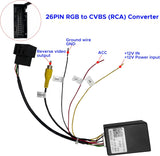 SCUMAXCON Autoradio RCD360 RGB to AV Adapter for VW GOLF CC with RGB Camera