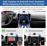 SCUMAXCON Wireless CarPlay Android Auto Mirrorlink Wireless CarPlay Interface Decoder For Porsche PCM 3.1 (2010–2016): Panamera, Macan, Cayenne, 911, Boxster, Cayman | For Porsche PCM 3.0 (2008–2012): Cayenne, 911, Cayman, Boxster
