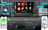 SCUMAXCON 7" Autoradio Radio Carplay Android Auto Android 11 2+32G/4+64G IPS Touch Wifi Bluetooth FM AM RDS GPS Navigation DSP USB Head Unit für VW Golf Jetta Passat Caddy Tiguan Transporter 