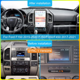 SCUMAXCON 14.4 Inch Wireless CarPlay Android Auto for Ford F150 2015-2021 F250 F350 F450 2017-2021,Qualcomm Android IPS Screen Tesla-Style Car Stereo
