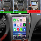 SCUMAXCON Wireless CarPlay & Android Auto Car Radio, Android 14 Octa-core, 12.8 Inch 1280×800 QLED Touch Screen Stereo, GPS Navigation with Backup Camera, For Lexus ES ES240 ES300 ES330 ES350 2006-2012