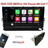 8" Autoradio Radio 5GG 035 869 Carplay Bluetooth RVC USB Für MQB VW PASSAT B8 GOLF 7 T-ROC T-Cross Touran Jetta Sportsvan 
