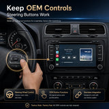 Interface sans fil SCUMAXCON CarPlay et Android Auto compatible avec les moniteurs OEM 7'' RNS510 de VW Volkswagen Skoda SEAT (Phaeton, Golf, Jetta, Passat, Tiguan, Octavia). Kit de mise à niveau audio sans fil Bluetooth CarPlay et Android Auto. 