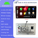 SCUMAXCON 10' 2+32G AUTORADIO STEREO ANDROID 11 WIRELESS CARPLAY ANDROID AUTO BLUETOOTH WIFI USB GPS IPS TOUCHSCREEN RCD330 STYLE Universal Autoradio Multimedia Video Player Navigation GPS 