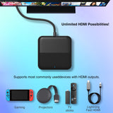 SCUMAXCON Car TV Mate PRO-Fire TV Stick Converter,HDMI & Wireless CarPlay Android Auto Adapter, Stable Fast, No Latency,HDMI to USB Port Converter for OEM Factory CarPlay Cars 2016+,Plug & Play