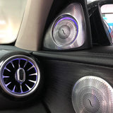 SCUMAXCON 3D-Rotating LED Ambient Glow Tweeter Speakers High-Frequency Audio Upgrade for Mercedes-Benz C/E/S/GLC-Class W205 W213 X253 W222