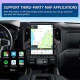 SCUMAXCON 15.6 Inch Touch Screen Android Wireless Carplay&Android Auto GPS Navigation Screen Upgrade Multimedia Player Car Radio Head Unit for GMC Sierra Chevrolet Silverado 2019 2020 2021 2022 2023