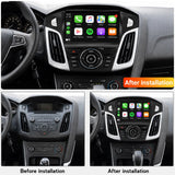 SCUMAXCON 9' 4+64G CAR RADIO STEREO ANDROID WIRELESS CARPLAY ANDROID AUTO BLUETOOTH WIFI USB GPS IPS TOUCHSCREEN  For Ford Focus 3 Mk3 2011-2015