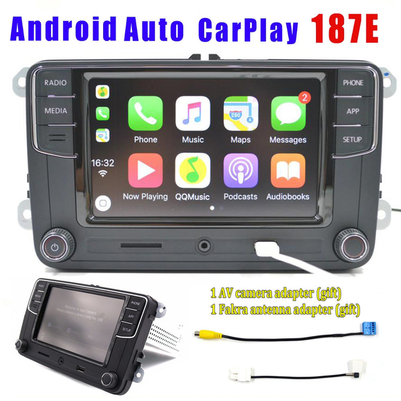 VW Original OEM RCD330 6RD 035 187E Carplay,Android Auto,BT,RVC for VW GOLF PASSAT