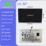 SCUMAXCON 10' 2+32G AUTORADIO STEREO ANDROID 11 WIRELESS CARPLAY ANDROID AUTO BLUETOOTH WIFI USB GPS 2K TOUCHSCREEN RCD330 STYLE Universal Autoradio Multimedia Video Player Navigation GPS 