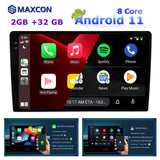 SCUMAXCON 10' 2+32G CAR RADIO STEREO ANDROID 11 WIRELESS CARPLAY ANDROID AUTO BLUETOOTH WIFI USB GPS 2K TOUCHSCREEN RCD330 STYLE Universal Car Radio Multimedia Video Player Navigation GPS