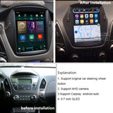 Scumaxcon 9.7inch Tesla style Android 12 Carplay Android auto Car Multimedia DVD Radio Stereo Player GPS Navigation For Hyundai IX35 2010-2015