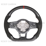 For Volkswagen Golf 7.5 GT-I MK7 V-W Pol-o GT-S GT-D GT-E Scirocc-o R Passa-t CC R-Line LED  Carbon Fiber Steering Wheel