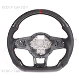 For Volkswagen Golf 7.5 GT-I MK7 V-W Pol-o GT-S GT-D GT-E Scirocc-o R Passa-t CC R-Line LED  Carbon Fiber Steering Wheel