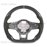 For Volkswagen Golf 7.5 GT-I MK7 V-W Pol-o GT-S GT-D GT-E Scirocc-o R Passa-t CC R-Line LED  Carbon Fiber Steering Wheel