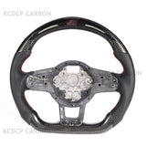 For Volkswagen Golf 7.5 GT-I MK7 V-W Pol-o GT-S GT-D GT-E Scirocc-o R Passa-t CC R-Line LED  Carbon Fiber Steering Wheel