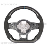 For Volkswagen Golf 7.5 GT-I MK7 V-W Pol-o GT-S GT-D GT-E Scirocc-o R Passa-t CC R-Line LED  Carbon Fiber Steering Wheel