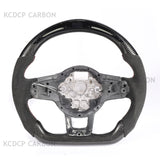 For Volkswagen Golf 7.5 GT-I MK7 V-W Pol-o GT-S GT-D GT-E Scirocc-o R Passa-t CC R-Line LED  Carbon Fiber Steering Wheel